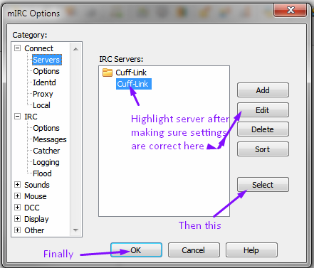 mIRC Settings - v7.35 and later only!